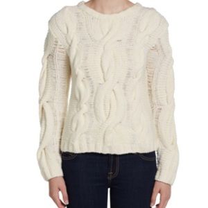 Rag & Bone Red Thick Open Weave Sweater